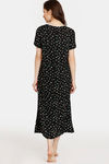Rosaline Mellow Blooms Woven Mid Length Nightdress - Black Beauty — thumbnail 3